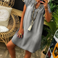 ⏳Offerta speciale a tempo limitato⏰Abito da donna in denim con scollo a V e maniche corte