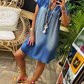 ⏳Offerta speciale a tempo limitato⏰Abito da donna in denim con scollo a V e maniche corte