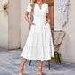 🔥Sconto del 50%👗Abiti lunghi casual estivi da donna a maniche corte con scollo a V