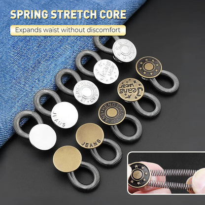 🏆Pulsante di estensione in metallo con molla per jeans🔩👖