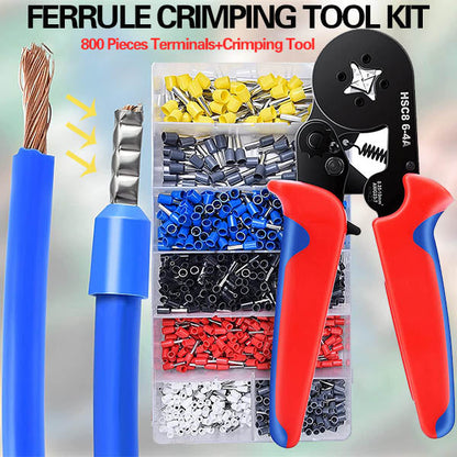 🔌 50% DI SCONTO ORA ! ⚡ Set di Terminali a Crimpare da 800 Pezzi – Installazione Rapida, Sigillo Sicuro & Organizzatore Professionale 🛠️