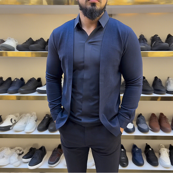 Camicia Da Uomo A Maniche Corte Thai Silk Mandarino Fascia - Foto 8