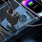 Caricabatteria da auto con luce ambientale Purple Star Top da 120 W con cavo retrattile