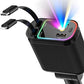 Caricabatteria da auto con luce ambientale Purple Star Top da 120 W con cavo retrattile