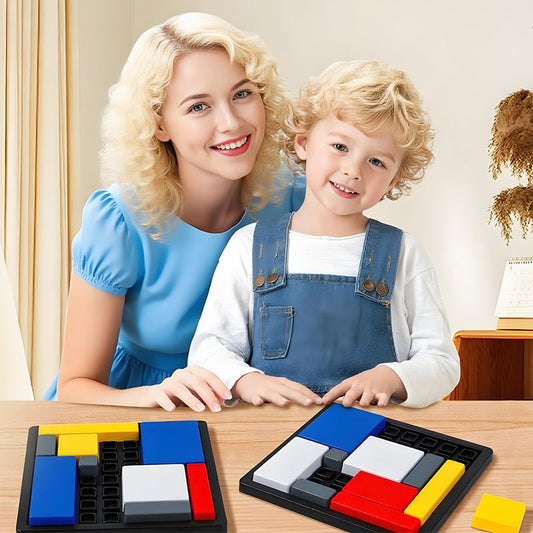 Gioco di puzzle creativo con blocchi geometrici