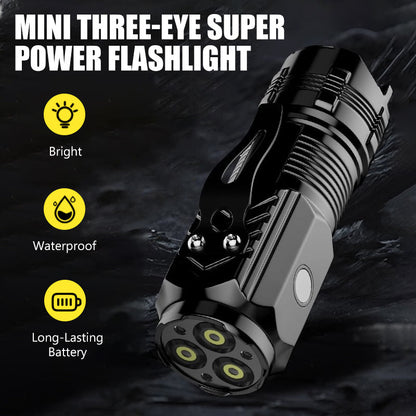Mini torcia super potente a tre luci