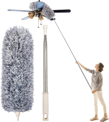 Spolverino in microfibra curvo retrattile e lavabile