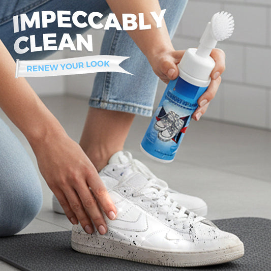 🧼 Detergente in schiuma portatile per sneakers con spazzola integrata