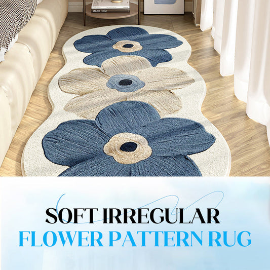 🌸Tappeto Floreale Irregolare Ultra Morbido!🧡Comfort Lussuoso & Look Giocoso per Camera da Letto o Soggiorno! 🛋️