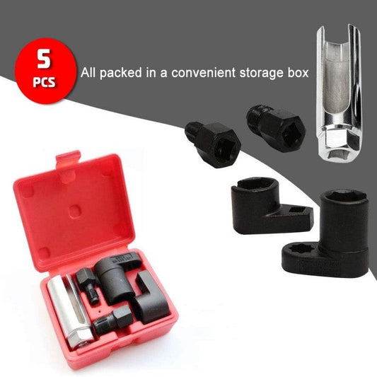 📢📢Sconto del 50%!! ⏰🔧 Set da 5 pezzi comprensivo di bussola disassata per sonda lambda (sensore O2) e attrezzo per ripristino filettatura.