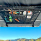 🚤Sconto del 50% subito! Rete portaoggetti a soffitto in rete, borsa regolabile per tetto auto, organizer a più scomparti per SUV, furgoni, 4x4, barche e tende da tetto; ideale per attrezzatura da pesca e articoli per attività all'aperto.