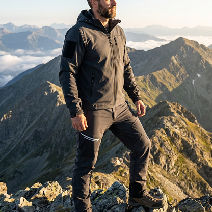 Pantaloni da trekking tattici da uomo con tasche con cerniera