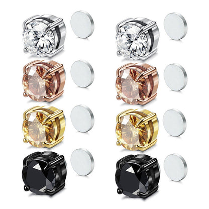🔥 Vendita calda 50% DI SCONTO 🔥 Orecchini a bottone magnetici con zirconi, non è necessario il piercing