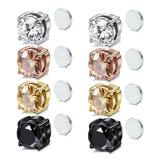 🔥 Vendita calda 50% DI SCONTO 🔥 Orecchini a bottone magnetici con zirconi, non è necessario il piercing