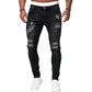 👖SCONTO DEL 60%! 🔥 Jeans skinny da uomo alla moda con effetto consumato – Vestibilità slim affusolata, cotone traspirante e dettagli strappati di tendenza