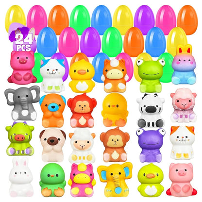 🔥Offerta speciale di Pasqua - 70% di sconto🔥24 pezzi di uova di Pasqua preriempite a lievitazione lenta, giocattoli squishy