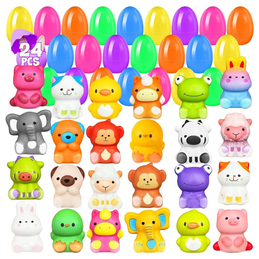 🔥Offerta speciale di Pasqua - 70% di sconto🔥24 pezzi di uova di Pasqua preriempite a lievitazione lenta, giocattoli squishy