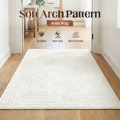 🛋️ OFFERTA IMPERDIBILE! ⚡ Tappeto con motivo ad archi – Ultra morbido e soffice, design moderno ad archi, fondo antiscivolo, lavabile e ideale per soggiorno e camera da letto ✨