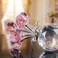 🔥Promozione per la Festa della Mamma🔥🔮Statuetta con rosa di cristallo eterna in vaso