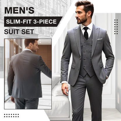👔 ORA CON IL 60% DI SCONTO! 🕴️ Completo da uomo slim fit 3 pezzi: vestibilità su misura, tessuto di alta qualità e perfetto per le occasioni formali 🤵