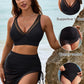 Set Bikini a Vita Alta da Donna con Dettagli in Rete