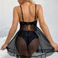 Set Pigiama Femminile con Canotta in Pizzo e Scollo a V