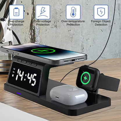 🥳OFFERTA SPECIALE 2026🥳Stazione di ricarica wireless rapida 7 in 1 con orologio