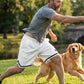 Pantaloncini sportivi con coulisse in vita e orlo a righe