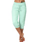 👖SCONTO DEL 60%! 🔥Pantaloni della tuta corti con coulisse in vita – Morbido poliestere, lunghezza capri e tasche laterali (6 colori, taglie dalla S alla 3XL) 👖🌸