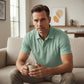 📢📢GRANDI SALDI!!⏰50% DI SCONTO!!Maglietta da uomo a maniche corte con colletto, in tessuto ad asciugatura rapida