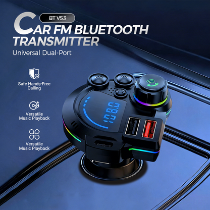 🔥 Compra di più, risparmi di più 🎁 Trasmettitore Bluetooth FM universale per auto con doppia porta – Musica wireless, chiamate vivavoce e doppio caricabatterie USB 🔌