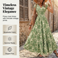 🌸 SCONTO DEL 50% A TEMPO LIMITATO! 👗 Maxi abito da donna floreale con scollo a V e corpetto smock – Elegante, bohémien, leggero 🦋