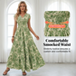 🌸 SCONTO DEL 50% A TEMPO LIMITATO! 👗 Maxi abito da donna floreale con scollo a V e corpetto smock – Elegante, bohémien, leggero 🦋