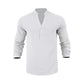 Maglietta Henley casual da uomo