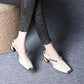 🔥 Offerta imperdibile: -30% 🔥 Mule da donna casual con punta quadrata metallizzata e tacco a blocco medio