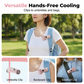 Ventilatore portatile a clip con display LED