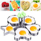 Stampi in acciaio inox per uova al tegamino - Set da 5