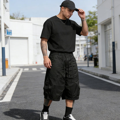 👖 OFFERTA A TEMPO LIMITATO: -50%! 🔥 Pantaloni Capri da uomo taglie forti – Gamba ampia, vestibilità morbida, vita con coulisse e ampie tasche ✨
