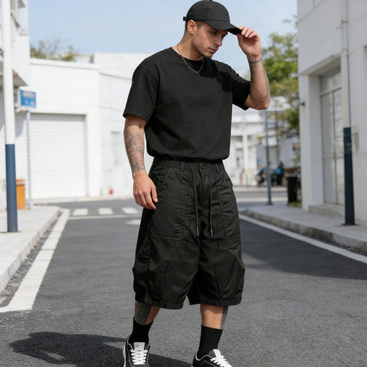 👖 OFFERTA A TEMPO LIMITATO: -50%! 🔥 Pantaloni Capri da uomo taglie forti – Gamba ampia, vestibilità morbida, vita con coulisse e ampie tasche ✨