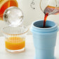 Tazza portatile in silicone con cannuccia e stampo per il ghiaccio