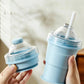 Tazza portatile in silicone con cannuccia e stampo per il ghiaccio