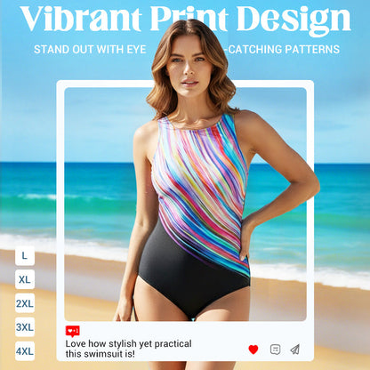 Costume da bagno intero stampato da donna