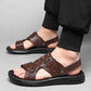 👞 SCONTO DEL 50% ORA! 🌿 Sandali da uomo in pelle bovina, traspiranti e traforati – Doppio uso (interno/esterno), suola ammortizzata: perfetti per il comfort estivo ☀️