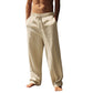 Pantaloni casual da uomo con coulisse e tasche