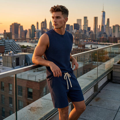 🔥 Offerta a tempo limitato - Completo uomo casual sportivo (canotta e pantaloncini)