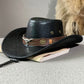 📢📢 Sconto del 50%!! ⏰ ✨ Cappello da cowboy vintage a tesa larga con cinturino – Ecopelle (PU), taglia unica, regolabile ☀️