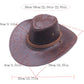 📢📢 Sconto del 50%!! ⏰ ✨ Cappello da cowboy vintage a tesa larga con cinturino – Ecopelle (PU), taglia unica, regolabile ☀️