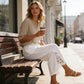📢📢 Sconto del 30%!! ⏰ Pantaloni da donna con coulisse e bordo in pizzo