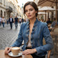 🧥 SCONTO DEL 50%!! 🌸 Giacca in denim da donna con volant e apertura frontale – Leggera e femminile – Versatile ed elegante 👗