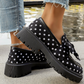 🎀👞 Chic e giocose, passi audaci ✨ Mocassini da donna con plateau, fiocco e pois
